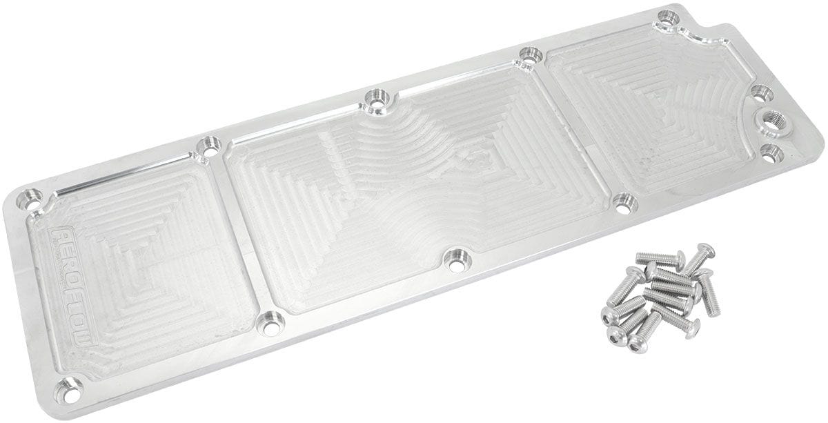 Aeroflow Performance Suit GM LS3 Series Engines with DOD delete Aeroflow GM LS3 Billet Valley Plate, Raw Finish AF77-5016 SR