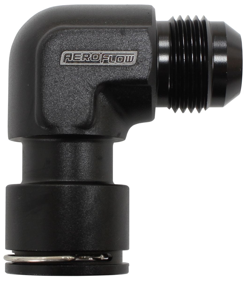 Aeroflow Performance Suit GM LSA Supercharged V8 Aeroflow 90° to -10AN Clip-on Female Water Fitting AF50-1010 SR