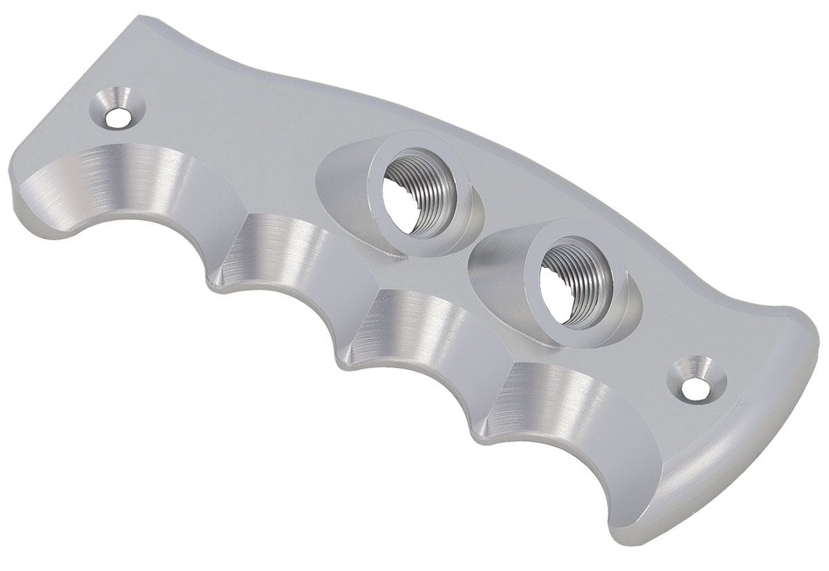 Aeroflow Performance Suit Pistol and Attack Bang Shift Shifters Aeroflow Pistol Grip Drivers Side Dual Button Plate, Silver AF72-9923 SR