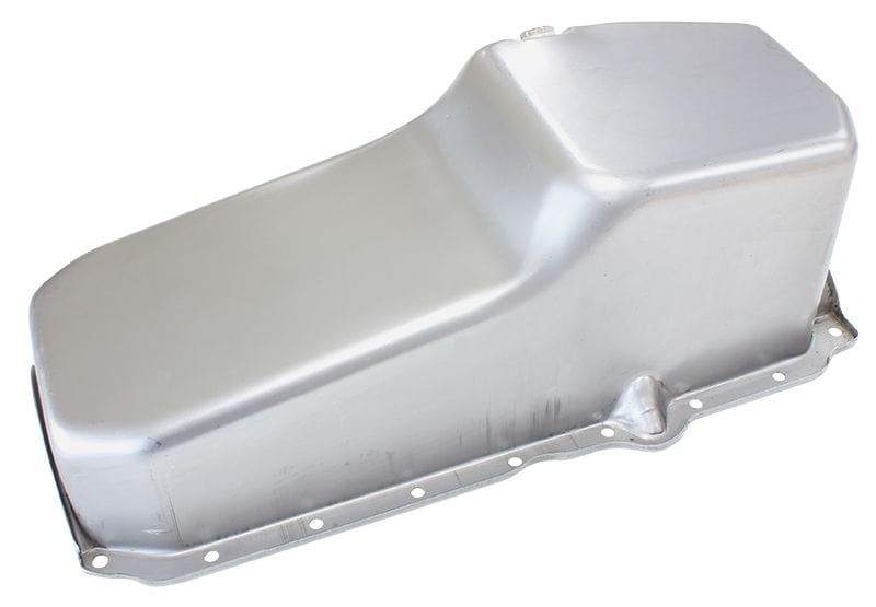 Aeroflow Performance Suit Small Block Chev Late 1986 On Right Hand Dipstick with 1-Piece R Aeroflow Chevrolet Late 1986 On Standard Replacement Oil Pan, Raw Finish AF82-9414 SR