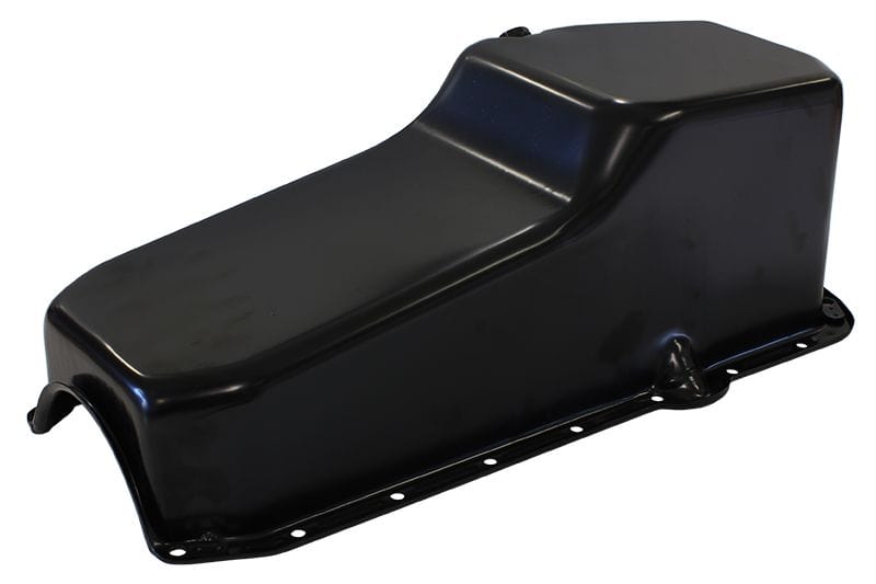 Aeroflow Performance Suit Small Block Chev Right Hand Dipstick with 2-Piece Rear Main Seal Aeroflow Chevrolet R/H Dipstick Standard Replacement Oil Pan, Black Finish AF82-9092BLK SR