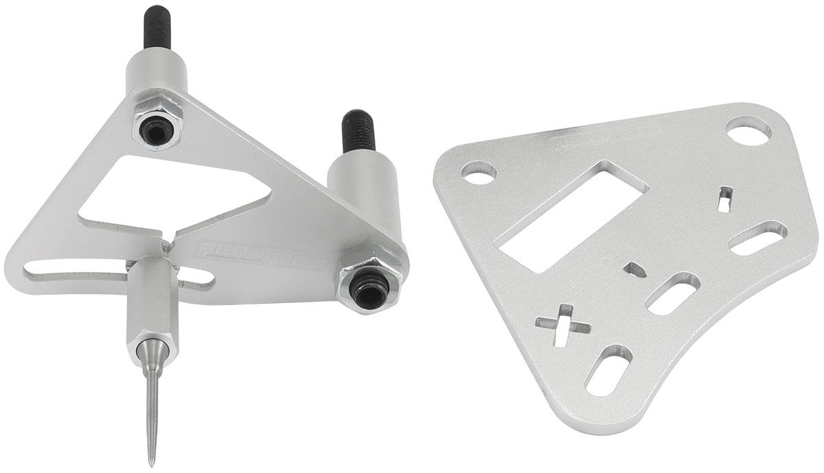Aeroflow Performance Suits 6.75" and 7.50" Harmonic Balancer, Silver Finish Aeroflow Billet GM LS2 Timing Pointer AF64-2161S SR