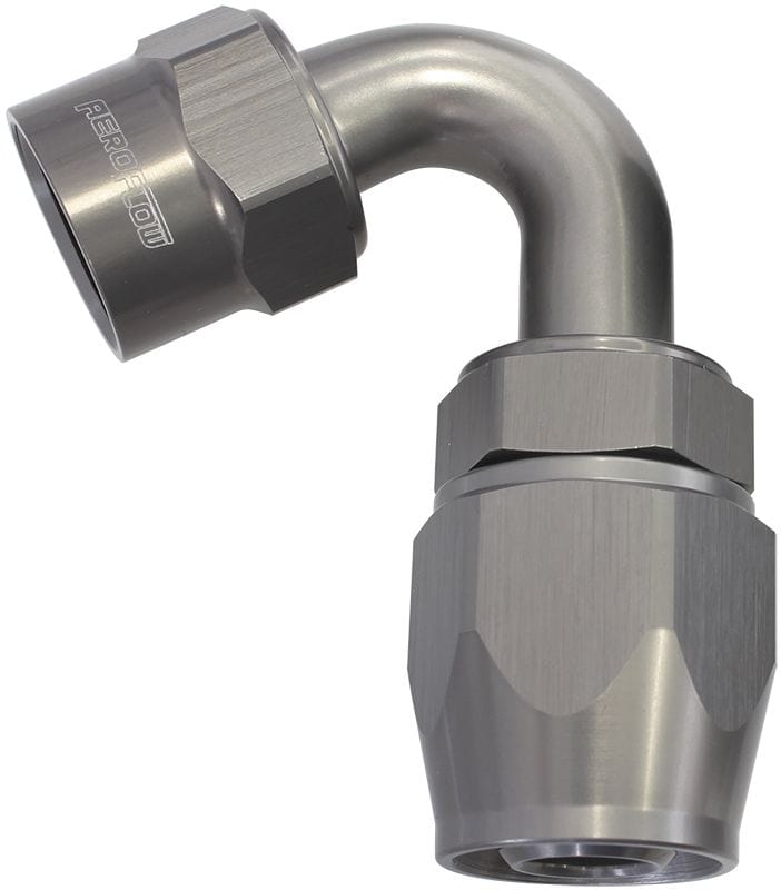 Aeroflow Performance Titanium Finish. Suits Kryptalon® Series Hose Aeroflow Kryptalon® Series Lightweight One Piece Swivel 120° Hose End -8AN AF7824-08 SR
