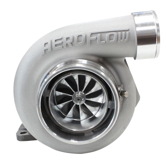 Aeroflow Performance Turbos AF8005-4022 BOOSTED 6762 T4 .82 Turbocharger 950HP, Natural Cast Finish
 External Wastegate, T4 Inlet Flange, V-Band Exhaust Flange SR