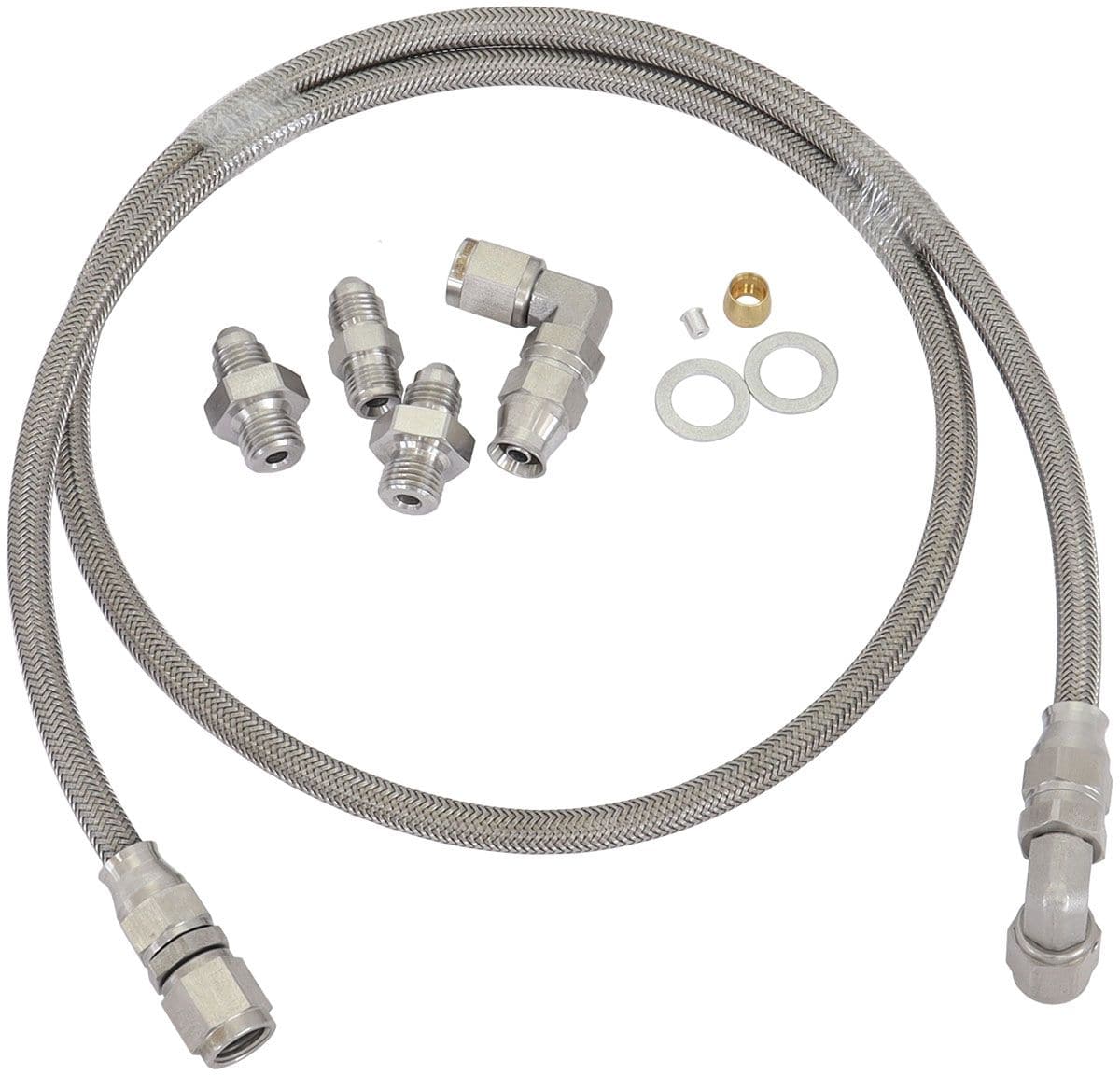 Aeroflow Performance Universal Fitment with Metric Fittings, 1m Length Aeroflow Universal -4AN Turbo Oil Line Kit AF30-1010 SR