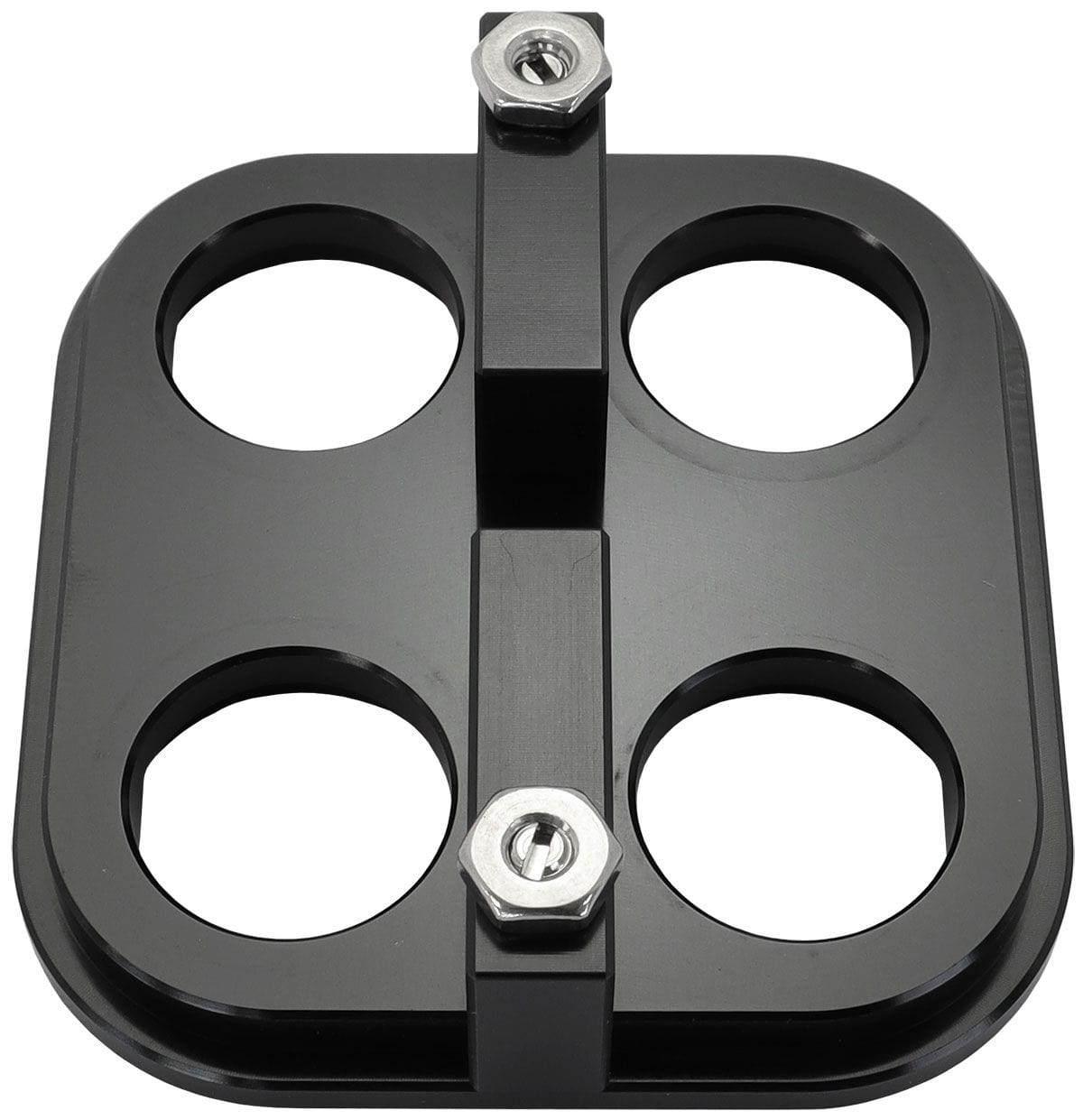 Aeroflow Performance Universal Modular 4-Port Square Billet Bulkhead Plate Aeroflow Universal Modular 4-Port Square Billet Bulkhead Plate AF88-2022BLK SR