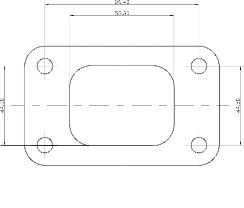 Aeroflow T3 Stainless Steel Turbine Inlet Flange AF9551-0002
