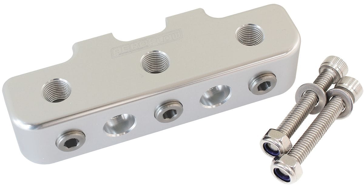 Aeroflow Performance With X9 1/8" NPT Aeroflow Pressure Sensor Block - Silver AF456-03S SR