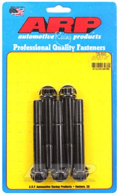 ARP 1/2" UNF x 3.500" UHL With 9/16" Socket Head ARP fasteners 5-Pack Bolt Kit, 12-Point Head Black Oxide AR726-3500 SR