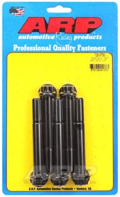 ARP 1/2" UNF x 3.750" UHL With 9/16" Socket Head ARP fasteners 5-Pack Bolt Kit, 12-Point Head Black Oxide AR726-3750 SR
