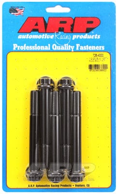 ARP 1/2" UNF x 4.000" UHL With 9/16" Socket Head ARP fasteners 5-Pack Bolt Kit, 12-Point Head Black Oxide AR726-4000 SR