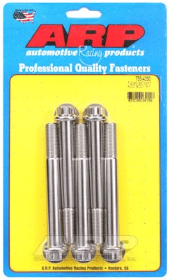 ARP 1/2" UNF x 4.250" UHL With 9/16" Socket Head ARP fasteners 5-Pack Bolt Kit, 12-Point Head S/S AR755-4250 SR