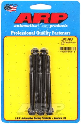 ARP 1/4" UNC x 3.250" UHL With 5/16" Socket Head ARP fasteners 5-Pack Bolt Kit, Hex Head Black Oxide AR650-3250 SR