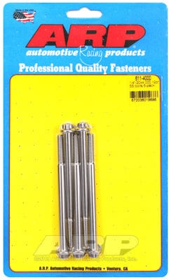 ARP 1/4" UNC x 4.000" UHL With 5/16" Socket Head ARP fasteners 5-Pack Bolt Kit, 12-Point Head S/S AR611-4000 SR
