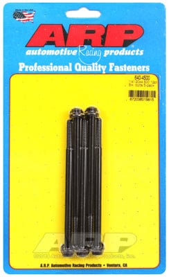 ARP 1/4" UNC x 4.500" UHL With 5/16" Socket Head ARP fasteners 5-Pack Bolt Kit, 12-Point Head Black Oxide AR640-4500 SR