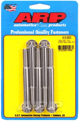 ARP 3/8" UNC x 3.500" UHL With 3/8" Socket Head ARP fasteners 5-Pack Bolt Kit, 12-Point Head S/S AR613-3500 SR
