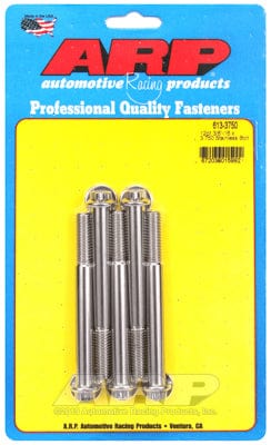ARP 3/8" UNC x 3.750" UHL With 3/8" Socket Head ARP fasteners 5-Pack Bolt Kit, 12-Point Head S/S AR613-3750 SR