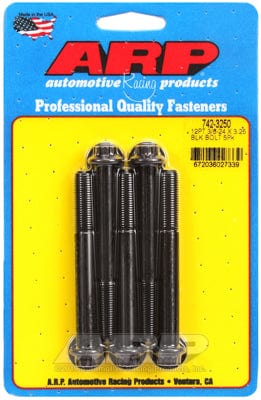 ARP 3/8" UNF x 3.250" UHL With 3/8" Socket Head ARP fasteners 5-Pack Bolt Kit, 12-Point Head Black Oxide AR742-3250 SR