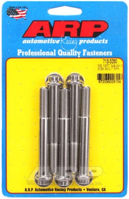 ARP 3/8" UNF x 3.250" UHL With 3/8" Socket Head ARP fasteners 5-Pack Bolt Kit, 12-Point Head S/S AR713-3250 SR