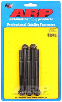 ARP 3/8" UNF x 4.000" UHL With 3/8" Socket Head ARP fasteners 5-Pack Bolt Kit, 12-Point Head Black Oxide AR742-4000 SR