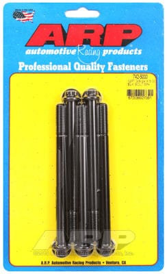 ARP 3/8" UNF x 5.000" UHL With 3/8" Socket Head ARP fasteners 5-Pack Bolt Kit, 12-Point Head Black Oxide AR742-5000 SR