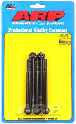 ARP 5/16" UNC x 4.000" UHL With 3/8" Socket Head ARP fasteners 5-Pack Bolt Kit, Hex Head Black Oxide AR651-4000 SR