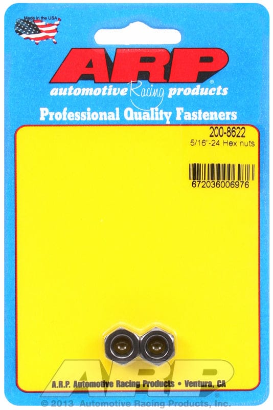 ARP 5/16" UNF Thread x 1/2" Socket (2-Pack) ARP fasteners Hex Nut With Flange, Chrome Moly AR200-8622 SR