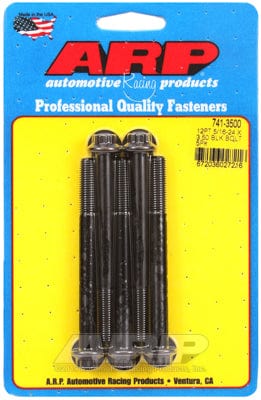 ARP 5/16" UNF x 3.500" UHL With 3/8" Socket Head ARP fasteners 5-Pack Bolt Kit, 12-Point Head Black Oxide AR741-3500 SR