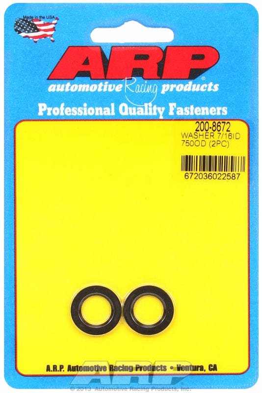 ARP 7/16" I.D, 3/4" O.D .073" Thick With Chamfer (2-Pack) ARP fasteners Special Purpose Washer AR200-8672 SR