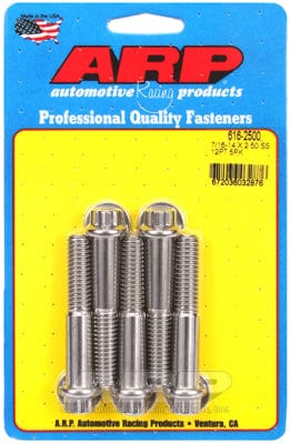 ARP 7/16" UNC x 2.500" UHL With 7/16" Socket Head ARP fasteners 5-Pack Bolt Kit, 12-Point Head S/S AR616-2500 SR