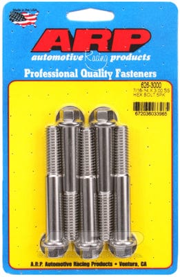 ARP 7/16" UNC x 3.000" UHL With 7/16" Socket Head ARP fasteners 5-Pack Bolt Kit, Hex Head S/S AR626-3000 SR