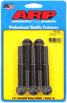 ARP 7/16" UNF x 3.000" UHL With 7/16" Socket Head ARP fasteners 5-Pack Bolt Kit, 12-Point Head Black Oxide AR743-3000 SR