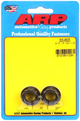 ARP 9/16" UNF Thread, 11/16" Socket (2-Pack) ARP fasteners 12-Point Nut, Chrome Moly Black Oxide AR300-8325 SR