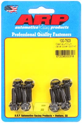 ARP fits Aluminium Covers 1/4-20 Thread x .812" UHL (8-Pack) ARP fasteners Valve Cover Bolt Kit, 12-Point Head Black Oxide AR100-7503 SR