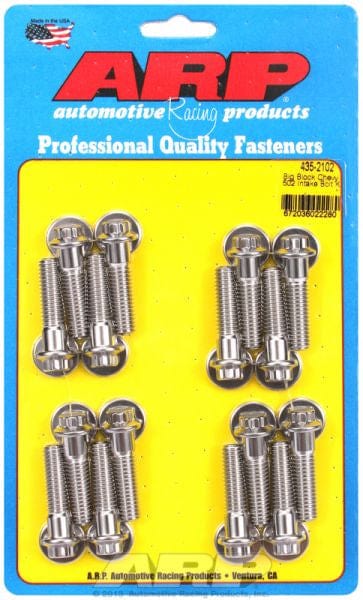 ARP fits BB Chev 502, 1.500" UHL ARP fasteners Intake Manifold Bolt Kit, 12-Point Head S/S AR435-2102 SR