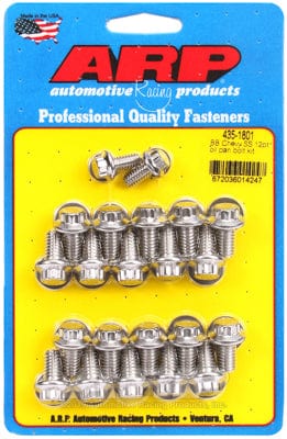 ARP fits BB Chev (With Standard 2-Piece Pan Gasket) ARP fasteners Oil Pan Bolt Kit, 12-Point S/S AR435-1801 SR
