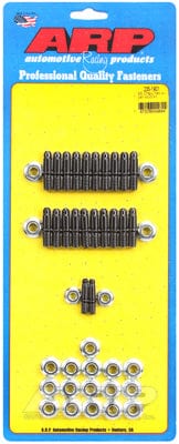 ARP fits BB Chev With Standard 2-Piece Style Gasket ARP fasteners Oil Pan Stud Kit, Hex Nut Black Oxide AR235-1901 SR