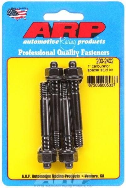 ARP fits Carburettor With 1" Spacer 5/16" Thread x 2.700" OAL (4-Piece) ARP fasteners Carburettor Stud Kit, Hex Nut Black Oxide AR200-2402 SR