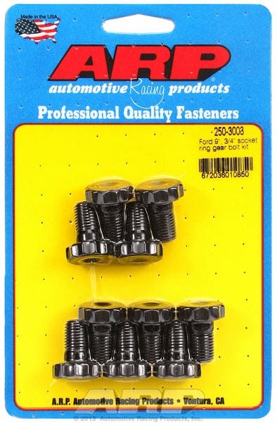 ARP fits Ford 9" 7/16"-20 x .750" UHL with 3/4" Socket Size ARP fasteners Ring Gear Bolt Kit AR250-3003 SR