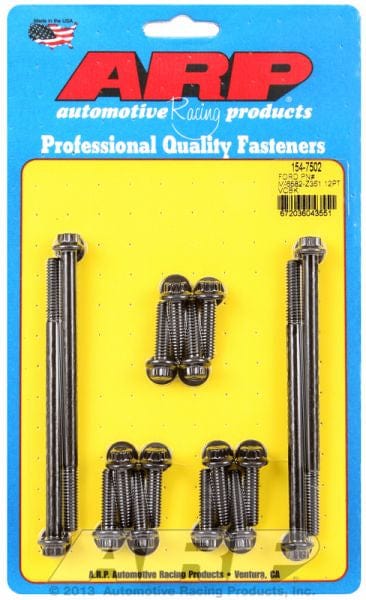 ARP fits Ford Racing Covers M-6582-Z351 1/4-20 Thread x 1.000/4.500" UHL ARP fasteners Valve Cover Bolt Kit, 12-Point Head Black Oxide AR154-7502 SR