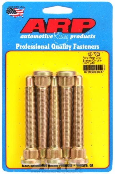 ARP fits Ford Rear Disc Brakes / Chrysler Front, 1/2" Thread (5-Pack) ARP fasteners Competition Wheel Studs AR100-7703 SR