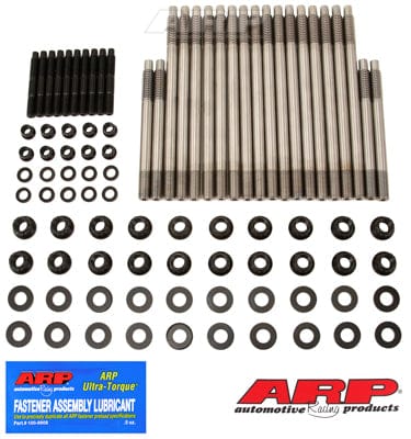 ARP fits Gen III LS Series Small Block (2003 & earlier), 4 short, 16 long ARP fasteners Head Stud Kit, 12-Point Nut AR234-4313 SR