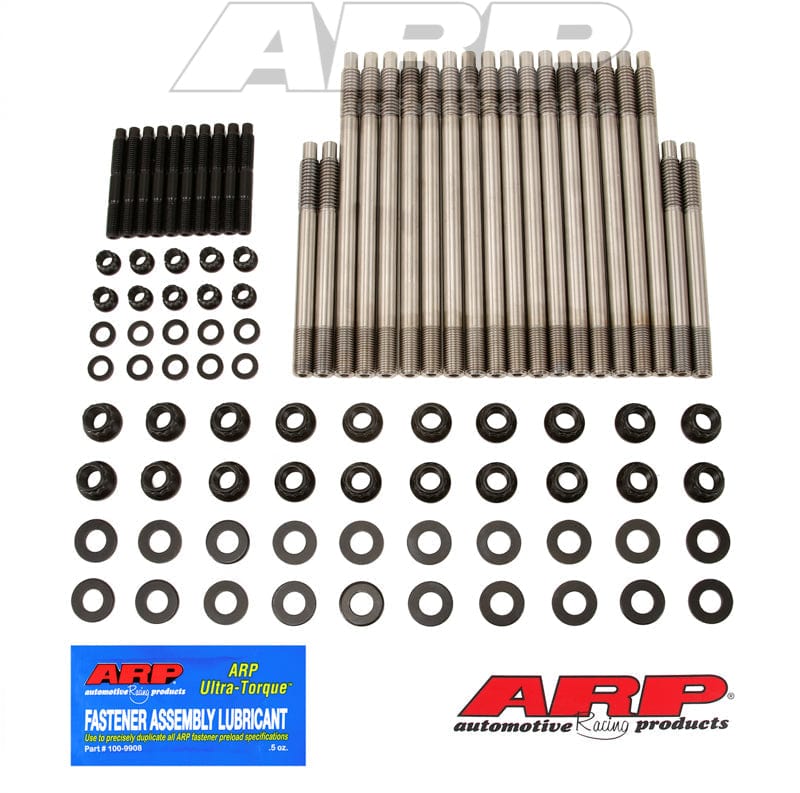 ARP fits Gen III LS Series Small Block (2003 & earlier), 4 short, 16 long ARP fasteners Head Stud Kit, 12-Point Nut AR234-4313 SR