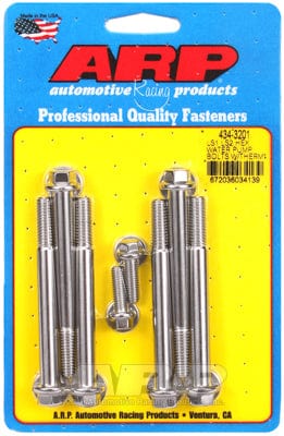 ARP fits GM LS Series ARP fasteners Water Pump & Thermostat Bolt Kit, Hex Head S/S AR434-3201 SR