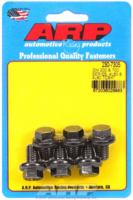 ARP fits GM TH700, 4L60 & 4L80 (6-Piece fits Truck), M10 X 1.5 Thread x . ARP fasteners Torque Converter Bolt Kit AR230-7305 SR