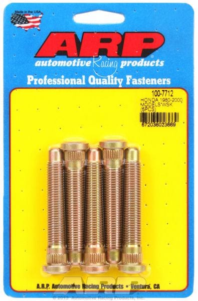 ARP fits Honda 1997 & Later, Extended Length M12 X 1.5 Thread (5-Pack) ARP fasteners Competition Wheel Studs AR100-7712 SR