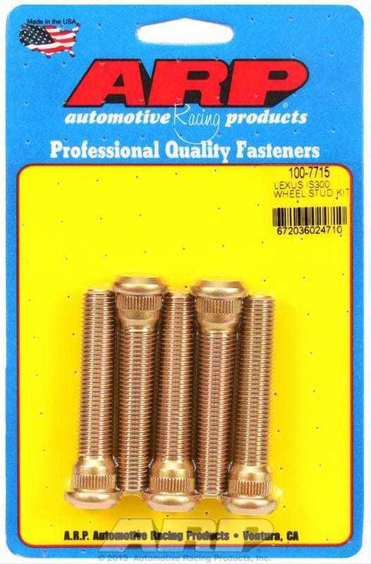 ARP fits Lexus IS 300, M12 x 1.25 (5 Pack) ARP fasteners Competition Wheel Studs, M12 x 1.5, 2.600" UHL AR100-7715 SR