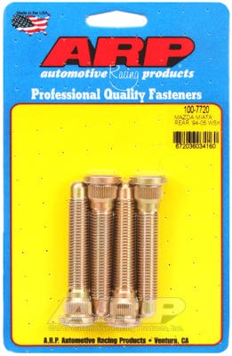 ARP fits Mazda Miata Rear wheels (1994-05), M12 x 1.25 (4 ARP fasteners Competition Wheel Studs AR100-7720 SR