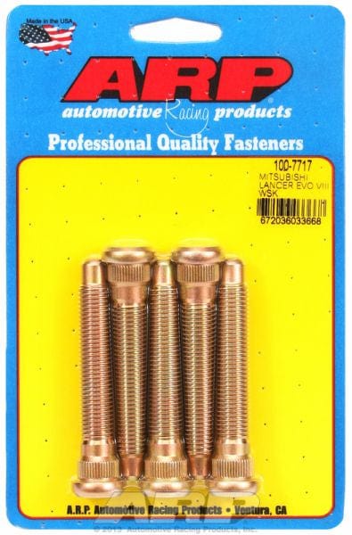 ARP fits Mitsubishi Lancer EVO VIII M12 X 1.5 Thread (5-Pack) ARP fasteners Competition Wheel Studs AR100-7717 SR