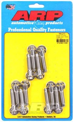 ARP fits SB/BB Chrysler 318-440 Wedge ARP fasteners Intake Manifold Bolt Kit, 12-Point Head S/S AR444-2101 SR